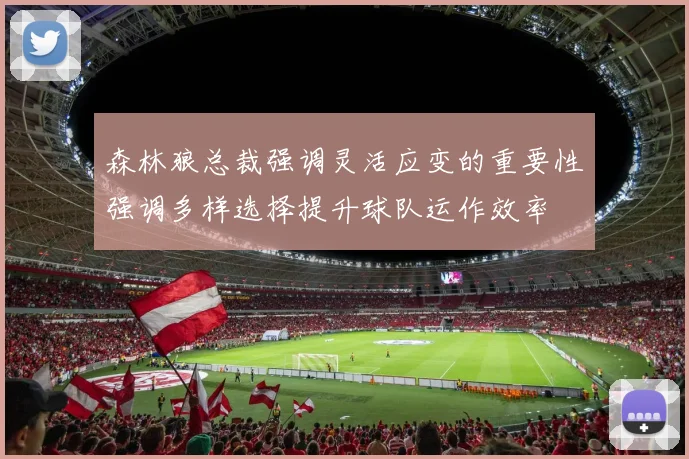 森林狼总裁强调灵活应变的重要性强调多样选择提升球队运作效率